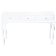 Ming Dynasty Style White Lacquered Console