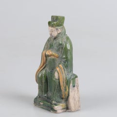 Ming Dynasty Terracotta Tomb Statue Depictinmg a Seated Scholar
