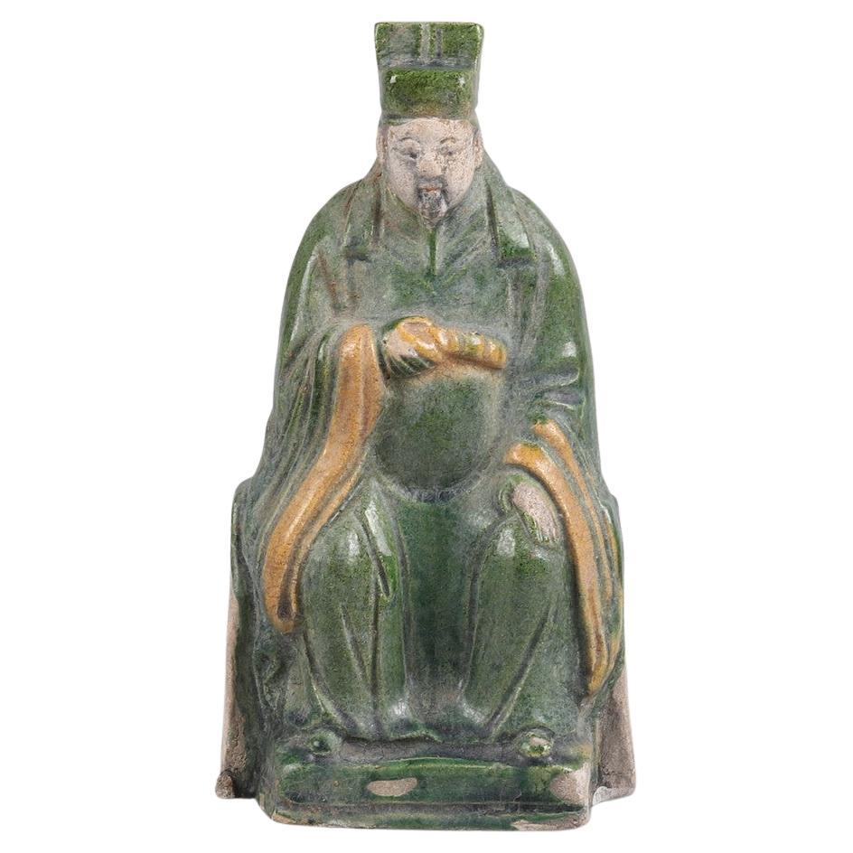 Ming Dynasty Terracotta Tomb Statue Depictinmg a Seated Scholar