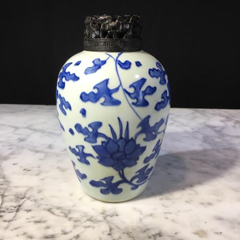 Ming Dynasty Vase, Scrolling Lotus Flowers and Foliage, Chongzhen