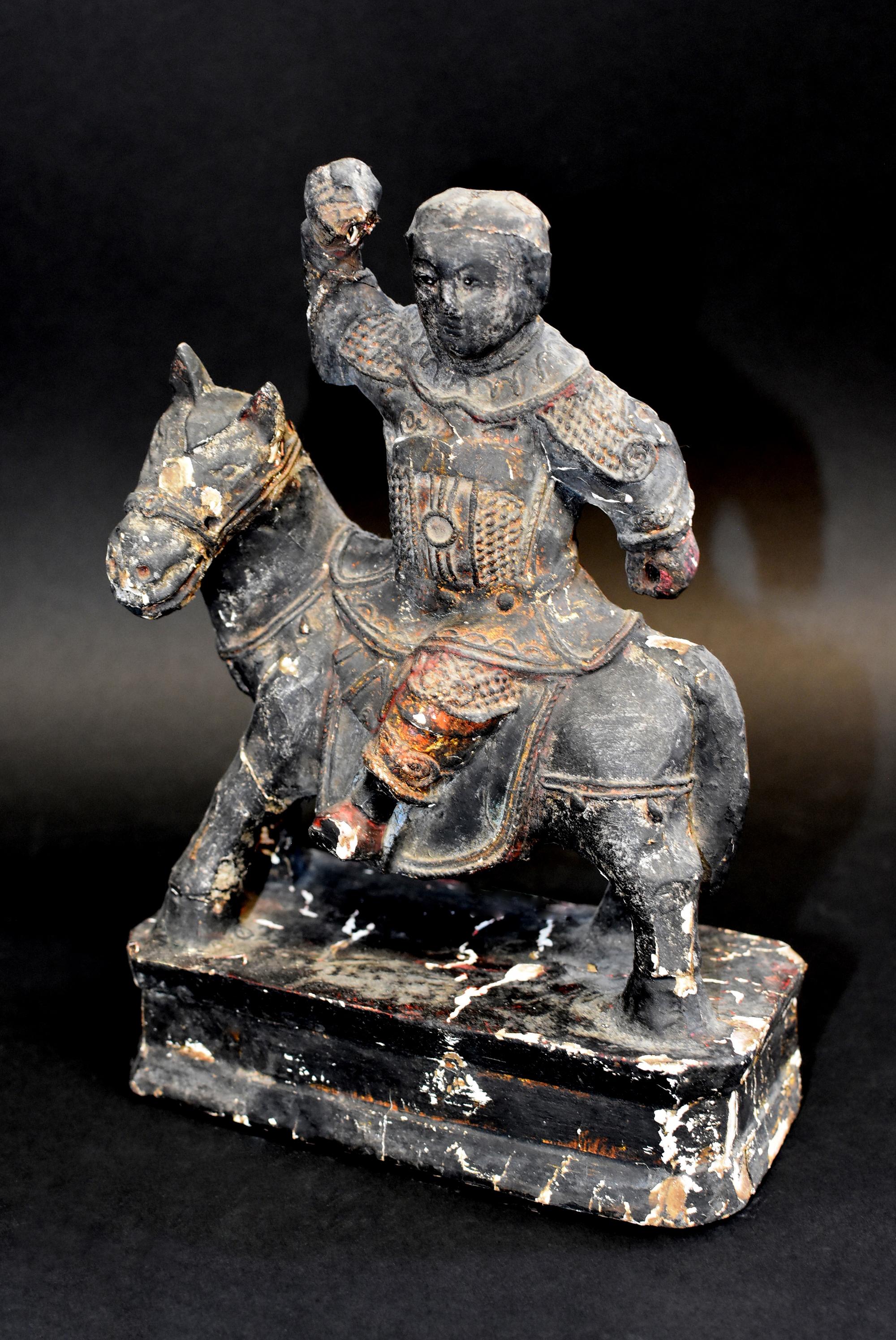 Statue d'un guerrier de Ming en vente 9
