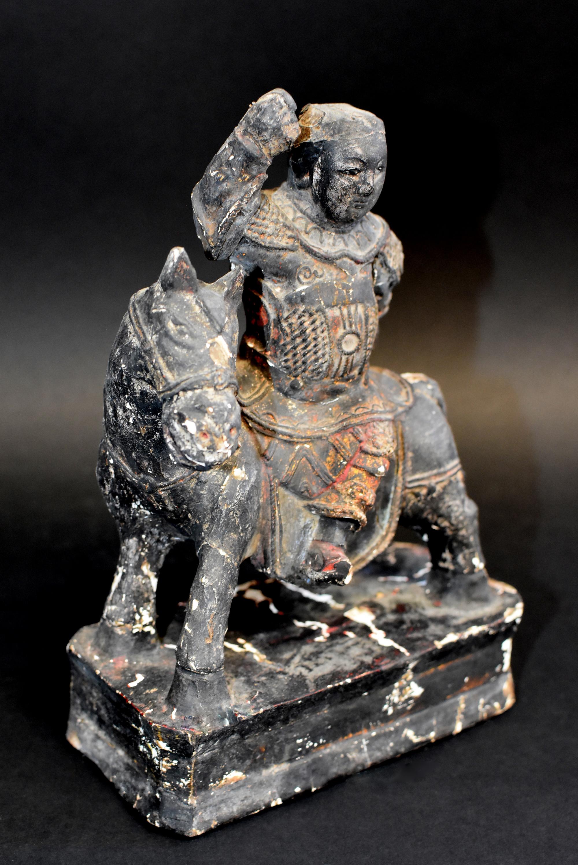 Statue d'un guerrier de Ming en vente 10