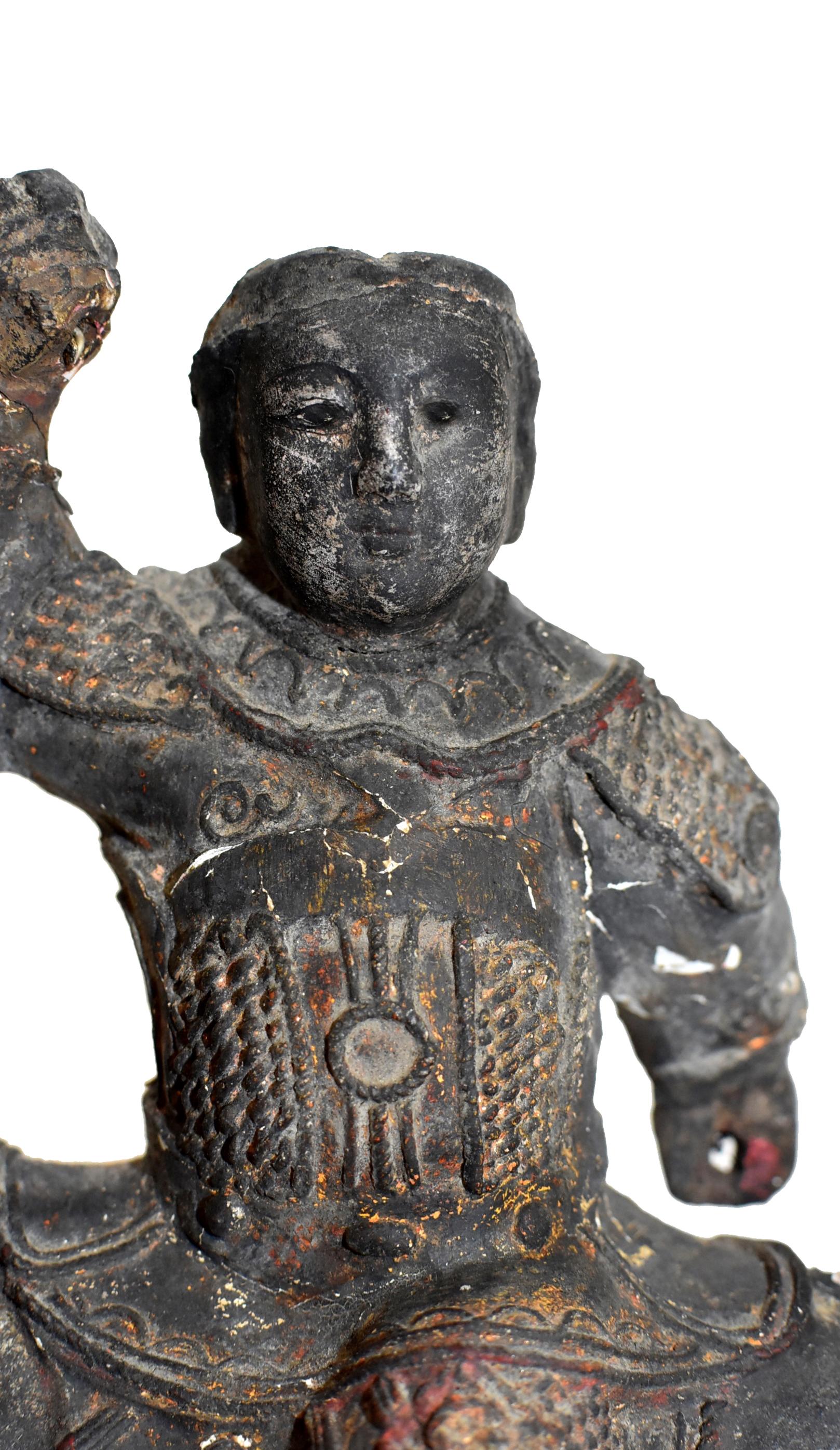 Statue d'un guerrier de Ming en vente 2