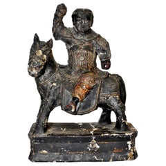 Antique Ming Dynasty Warrior Statue