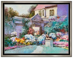 Ming Feng Large Original Oil Painting On Canvas Signed Landscape Framed Artwork