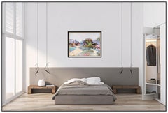 Ming Feng Original Oil Painting On Canvas Large Landscape Framed Authentic Art