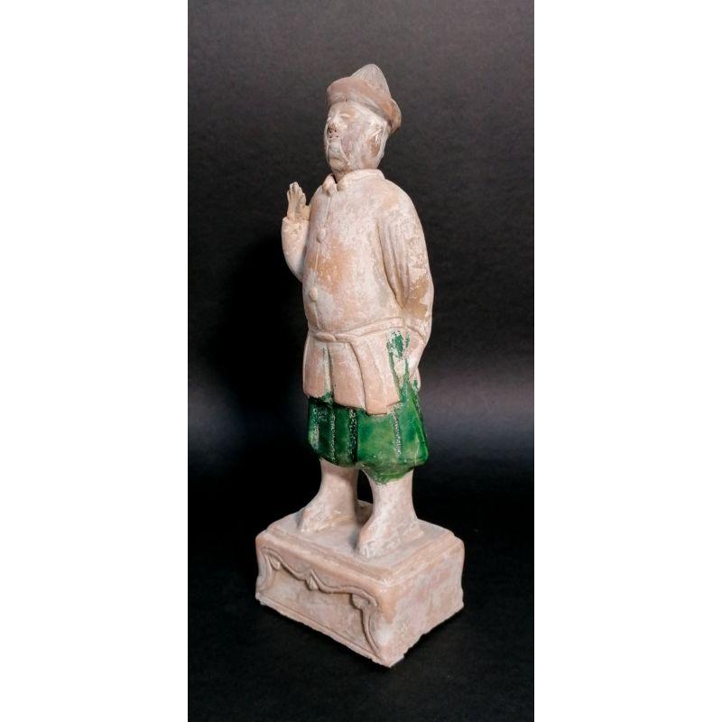 18th Century and Earlier Ming Figurine in Terracotta, Attendant to the Tomb