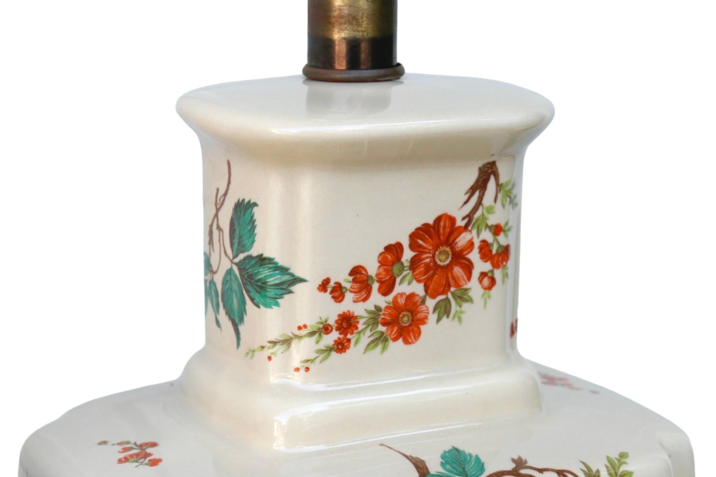 lampe ceramique bleue