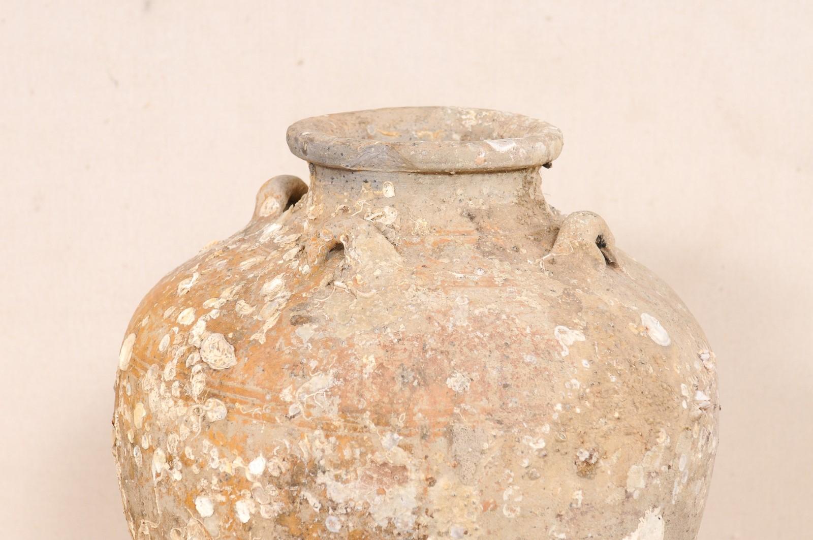 18th Century and Earlier Ming Gap Jar from Shipwreck Salvage, Thailand For Sale