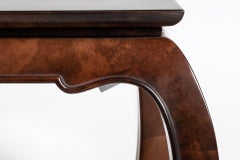 Tavolino in pelle di capra Ming Ming in marrone