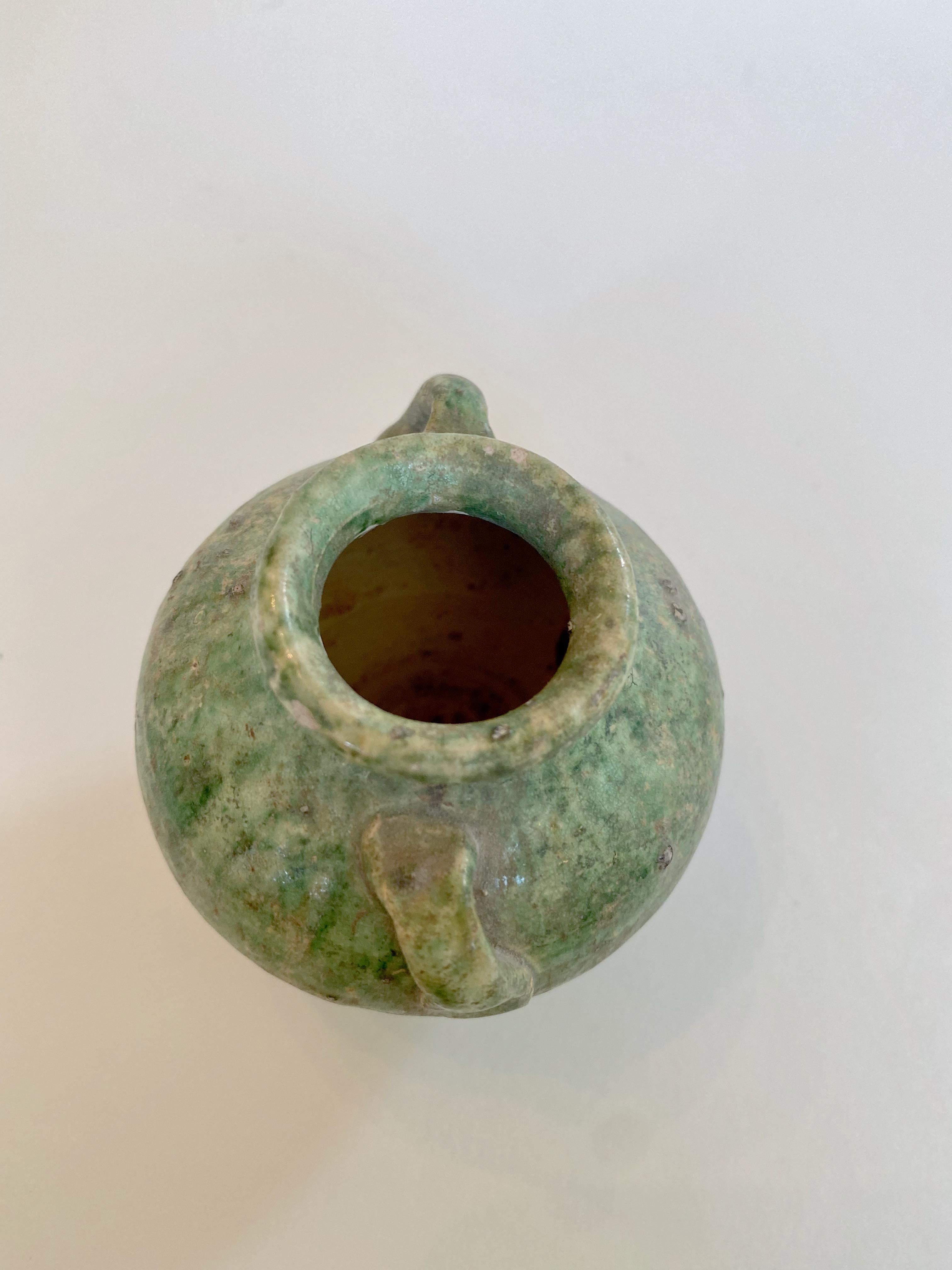 18th Century and Earlier Ming Jarlet with Green Glaze For Sale