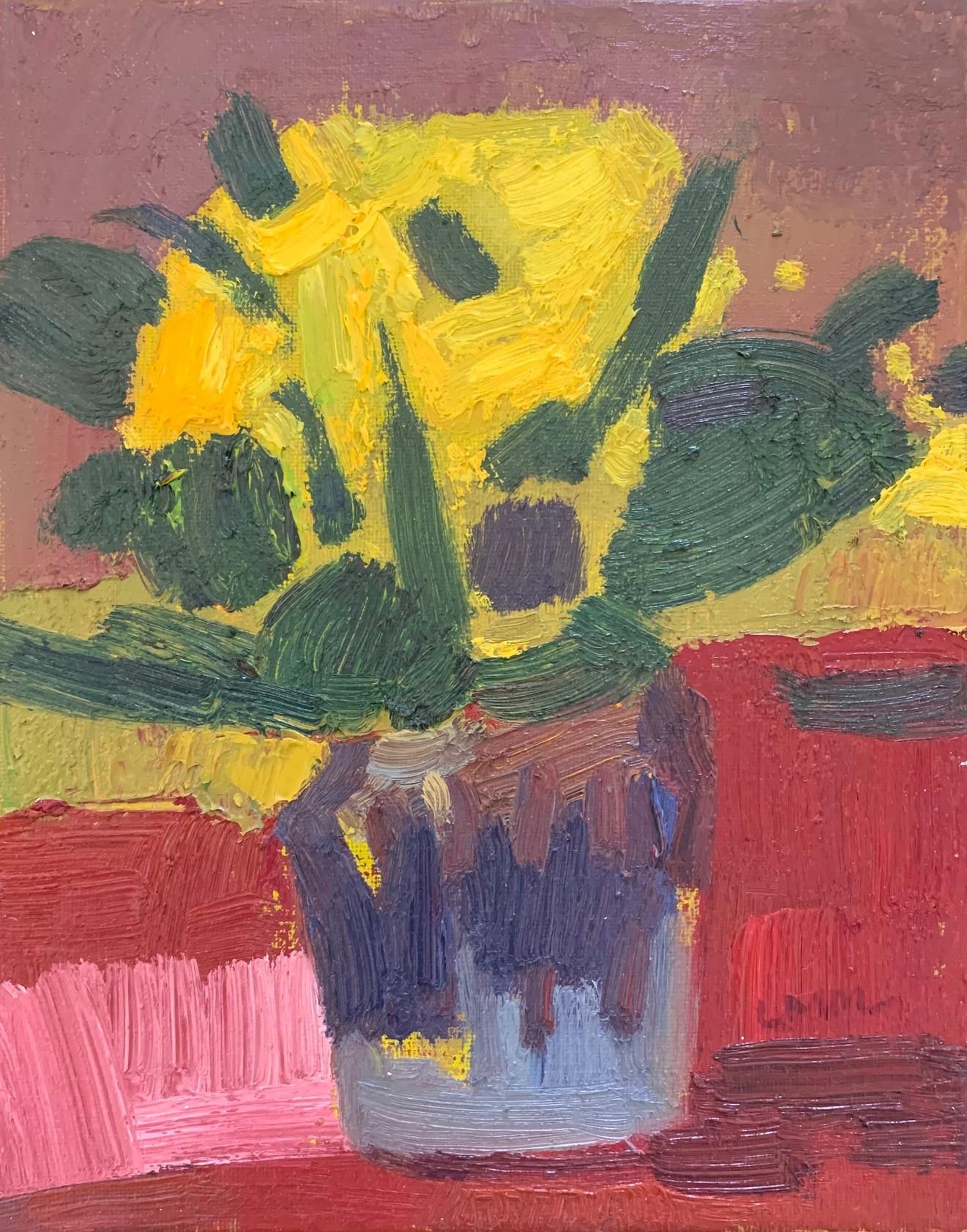 Still-Life Painting Ming Ming - Bouquet jaune  Vie morte  Peinture contemporaine « Flowers » de Ming