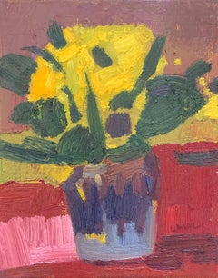 Bouquet jaune  Vie morte  Peinture contemporaine « Flowers » de Ming