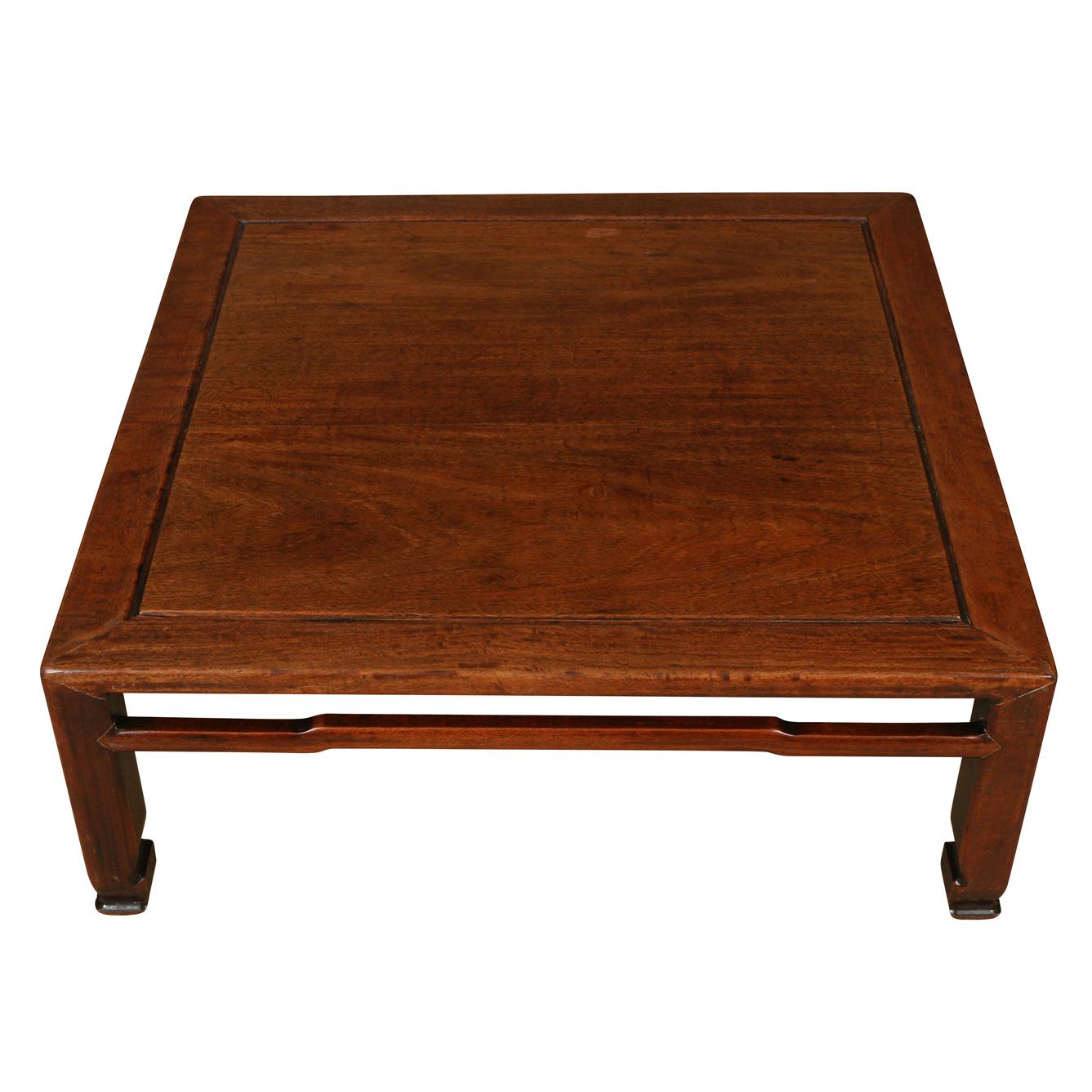 Ming Rosewood Square Coffee Table In Good Condition In Locust Valley, NY