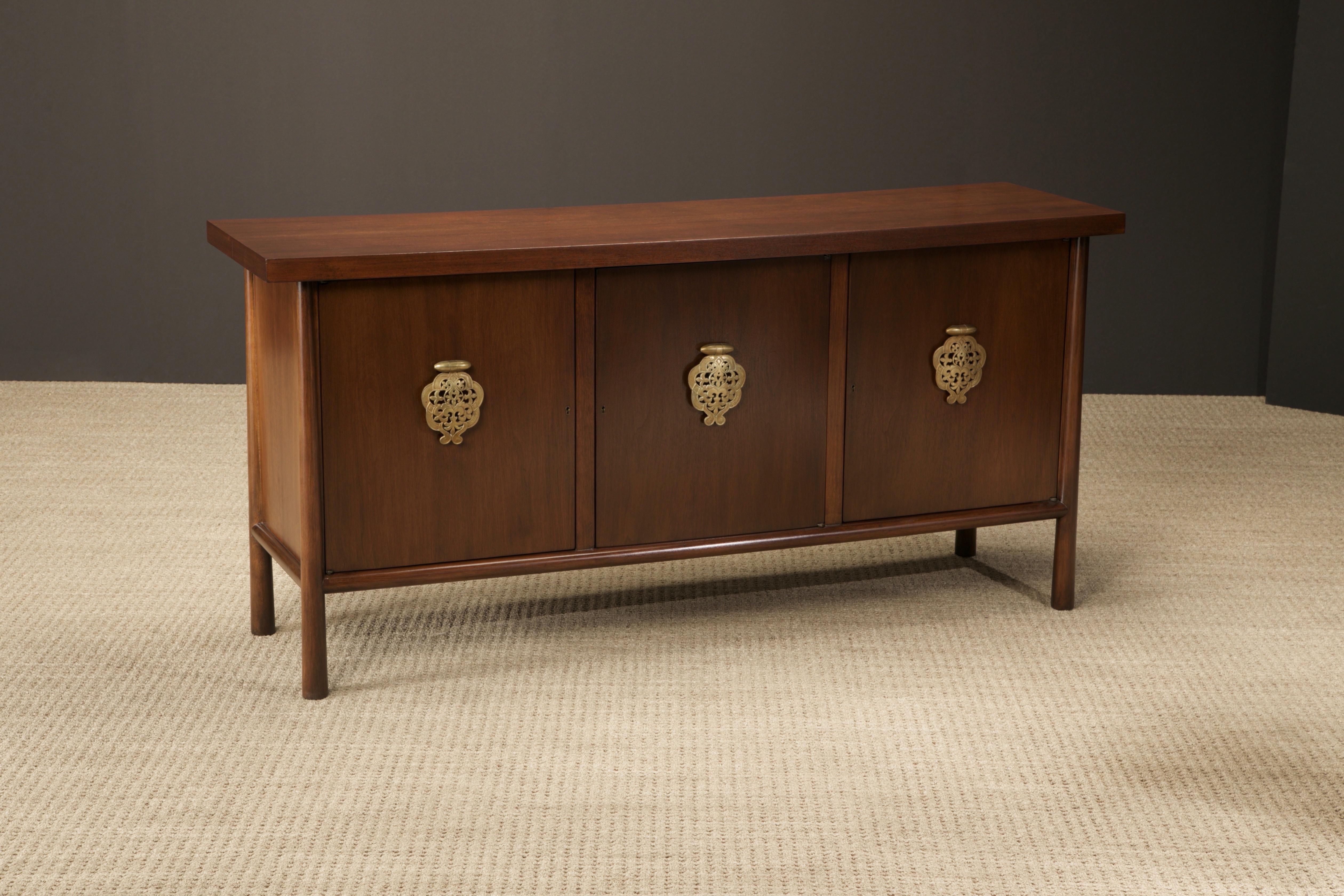 Brass 'Ming' Sideboard / Credenza by T.H. Robsjohn-Gibbings for Widdicomb, 1950s For Sale