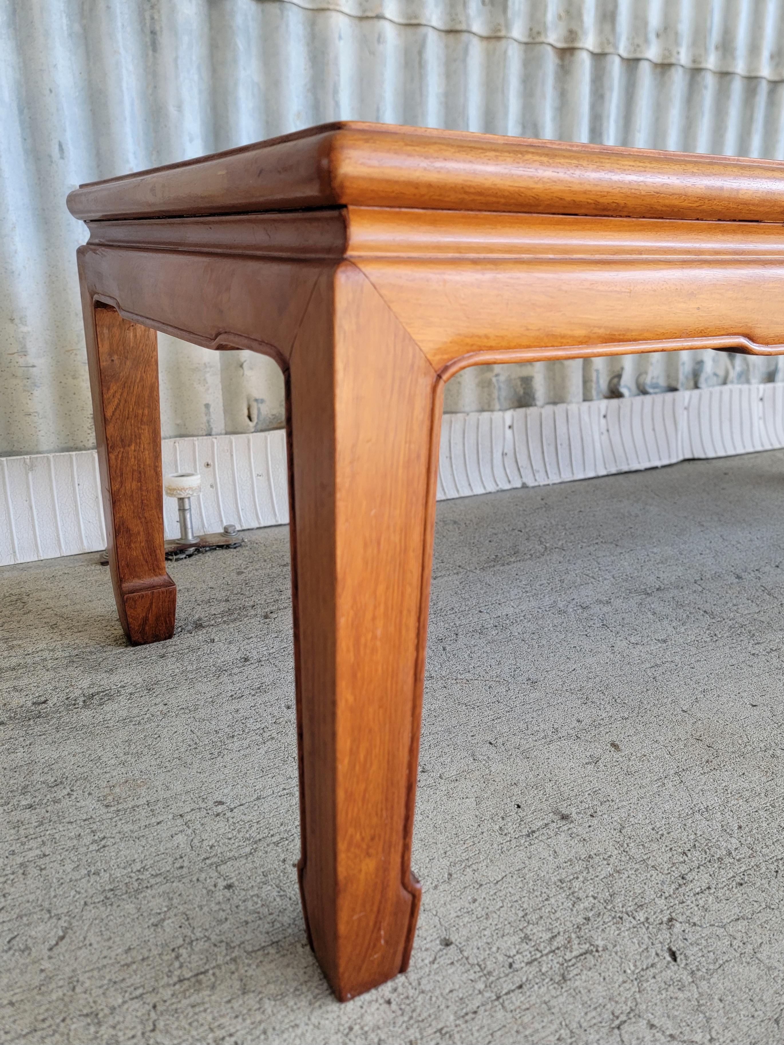 Ming Style Asian Hardwood Coffee Table In Good Condition For Sale In Fulton, CA