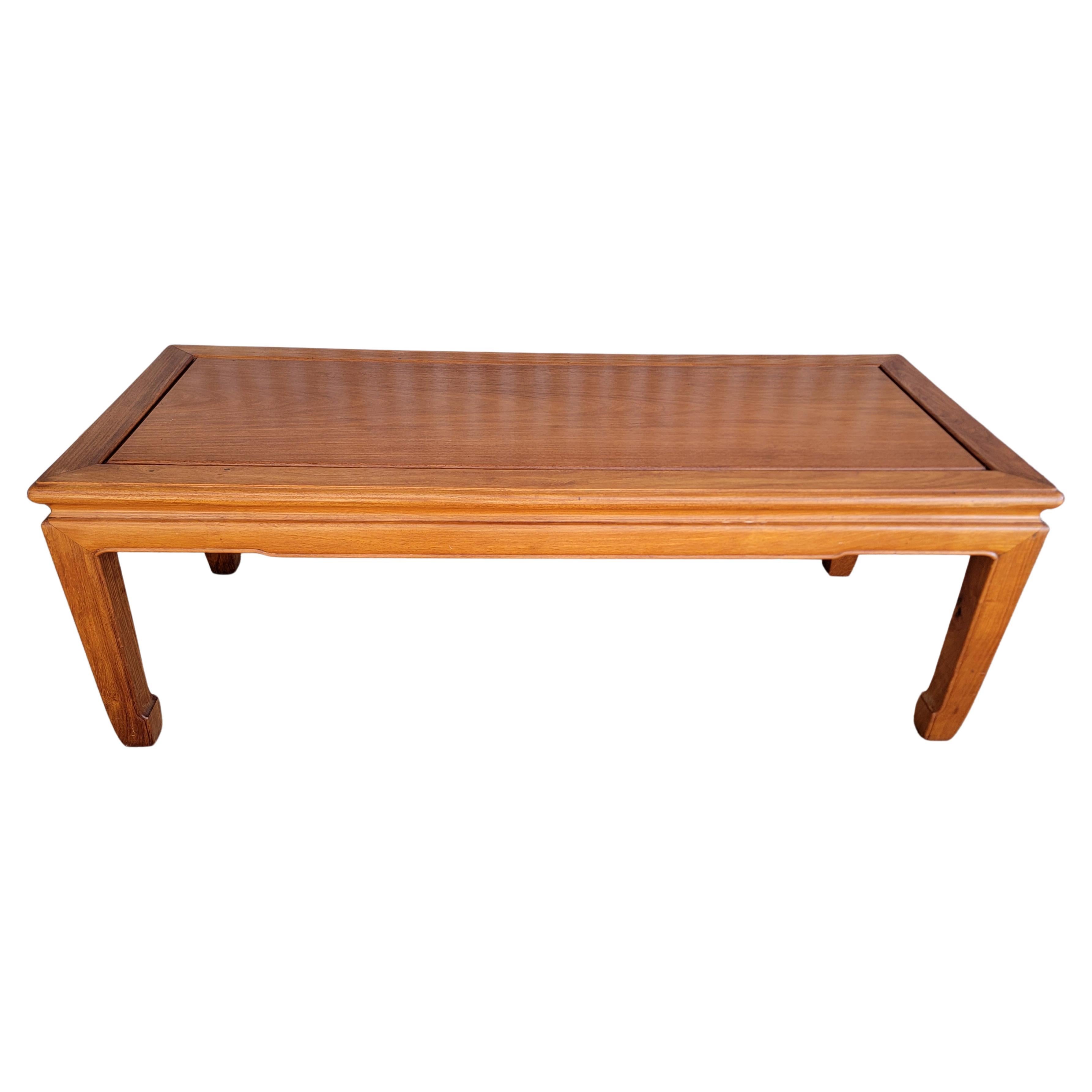 Ming Style Asian Hardwood Coffee Table For Sale