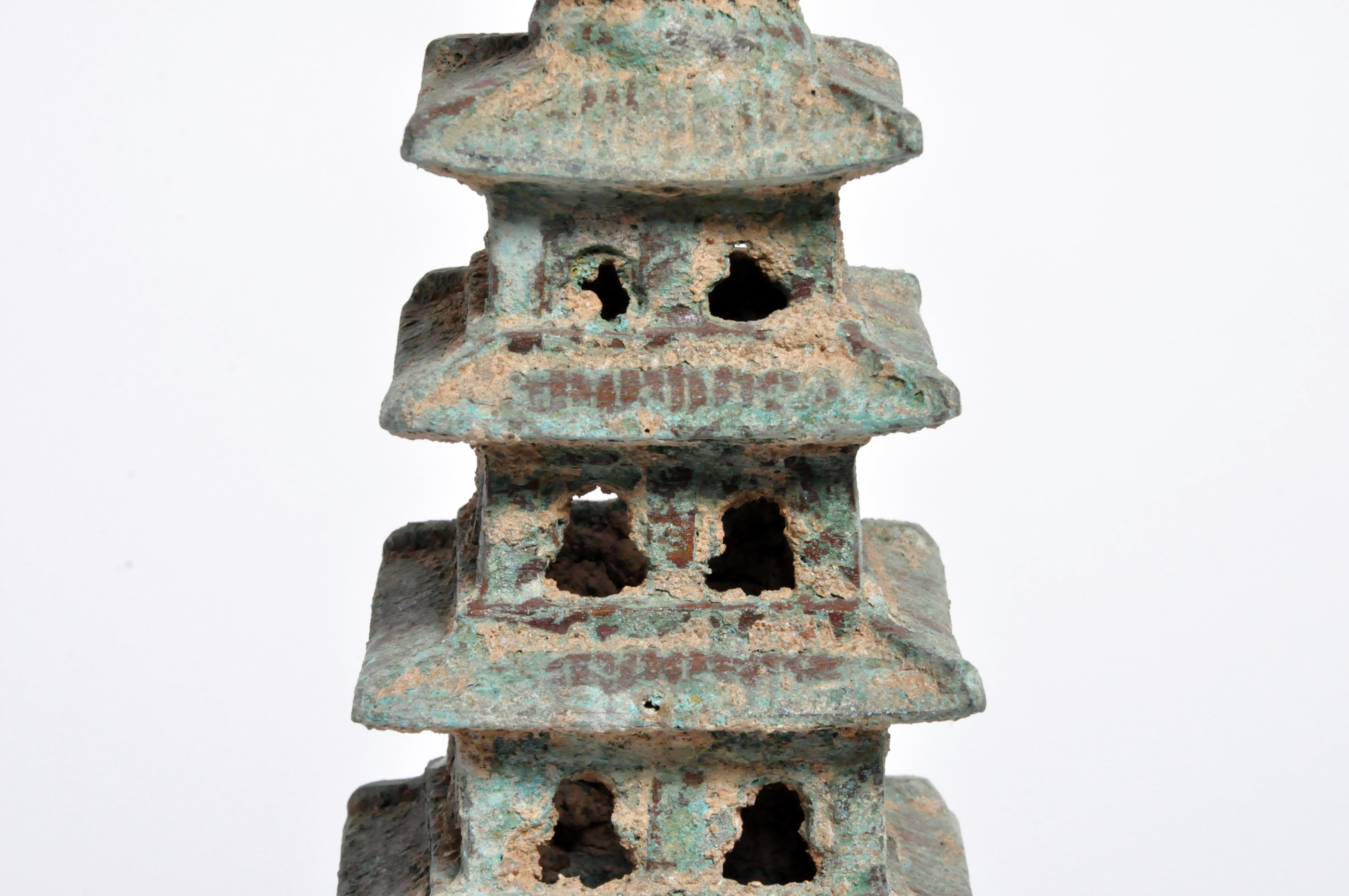 Ming Style Brass Watch Tower Pagoda 6