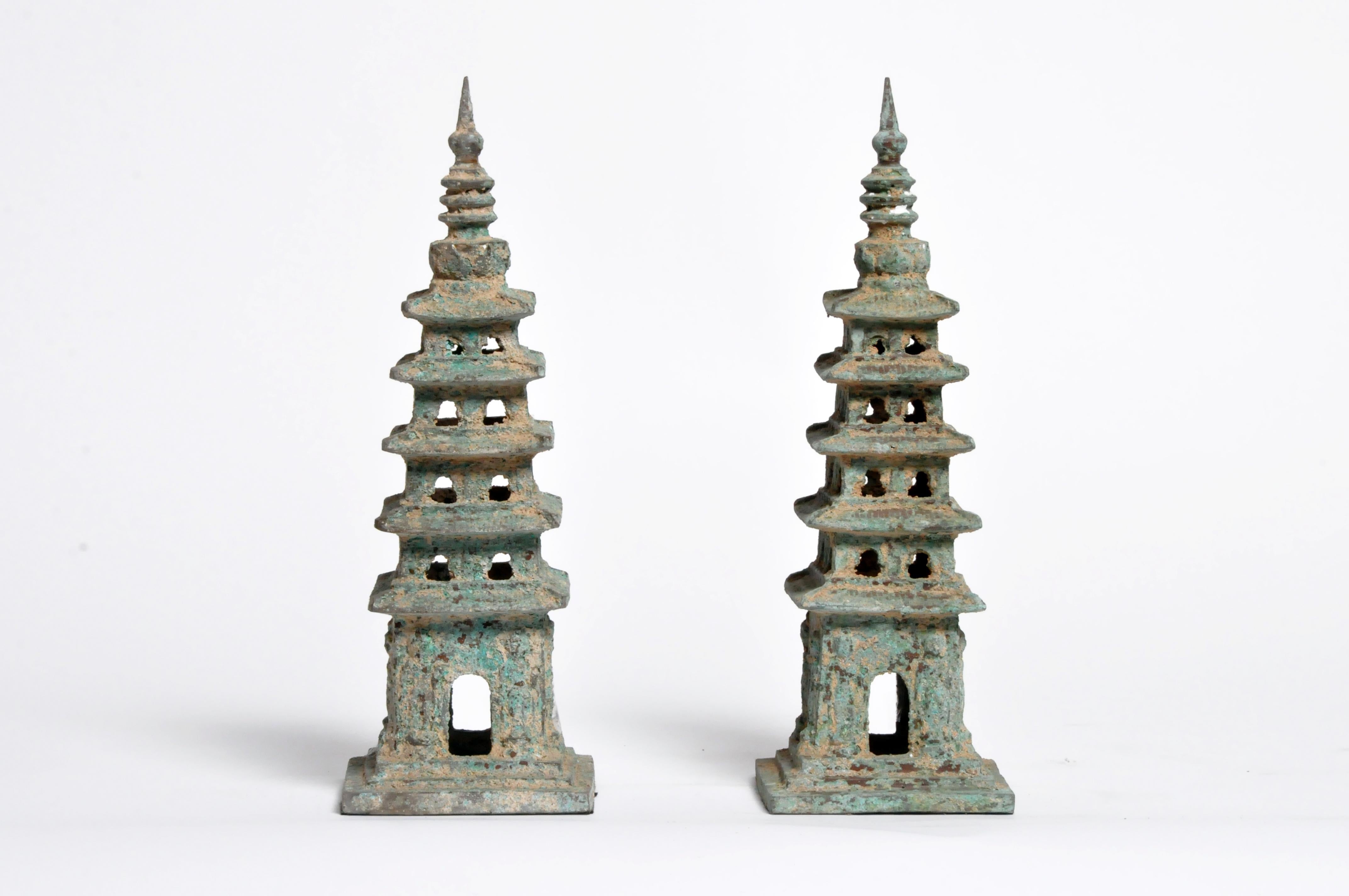 Ming Style Brass Watch Tower Pagoda 8