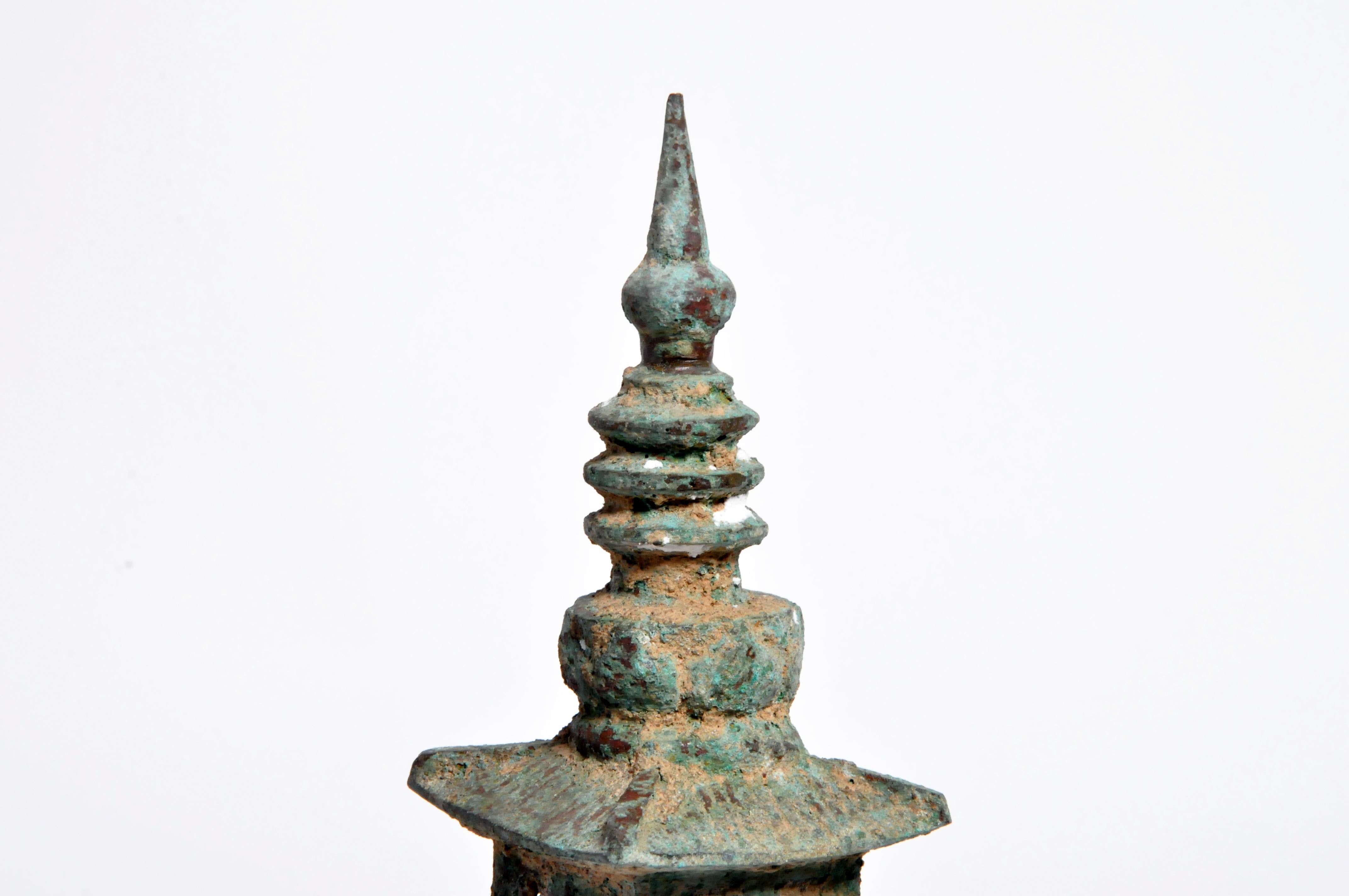 Contemporary Ming Style Brass Watch Tower Pagoda