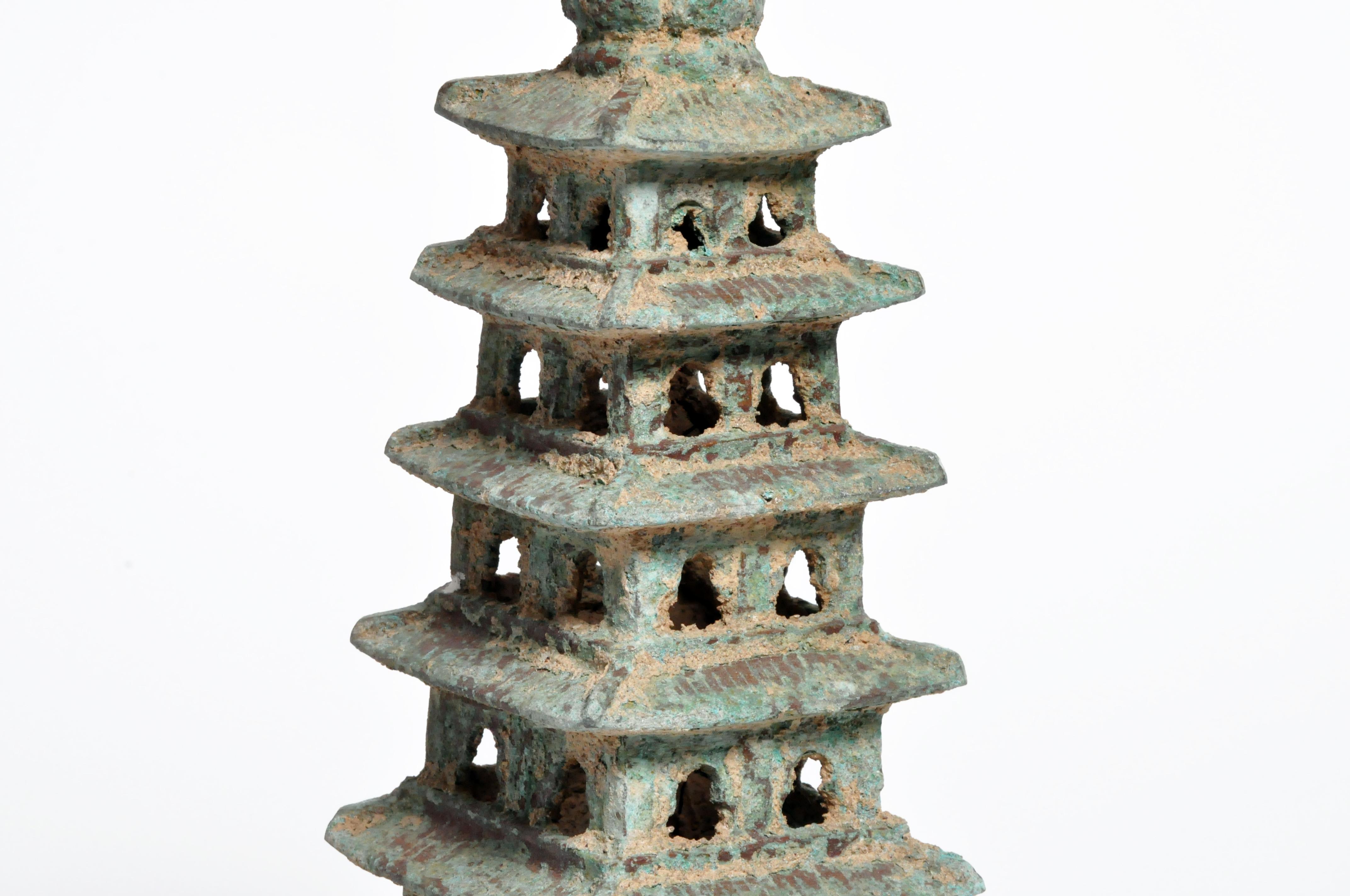 Ming Style Brass Watch Tower Pagoda 1