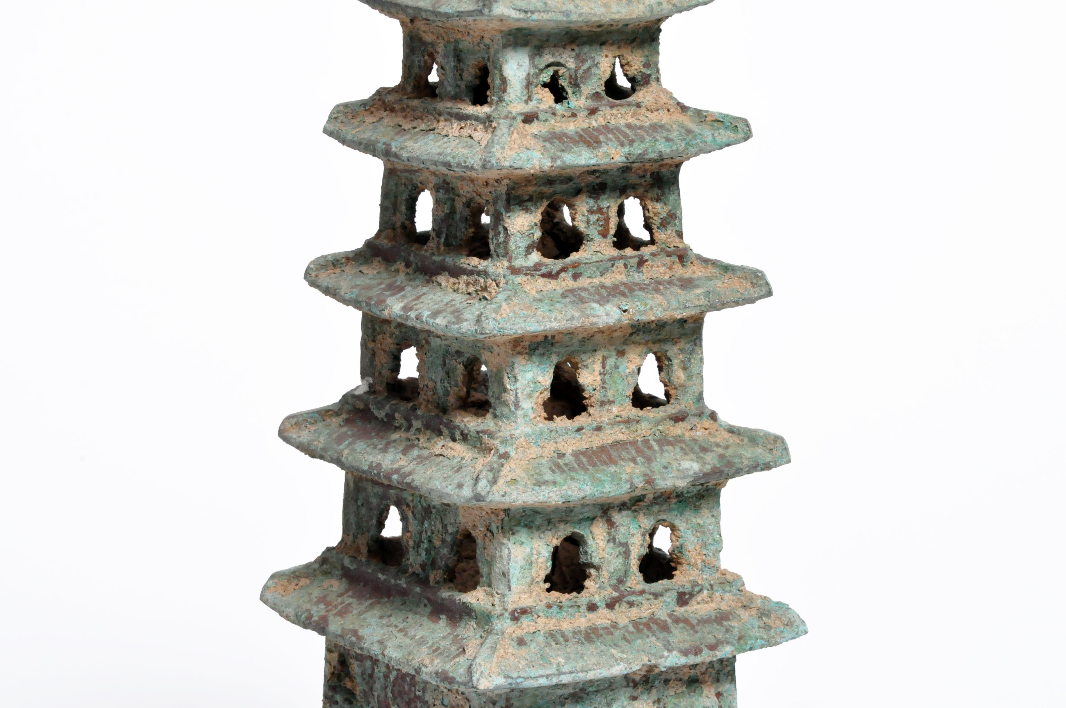Ming Style Brass Watch Tower Pagoda 2