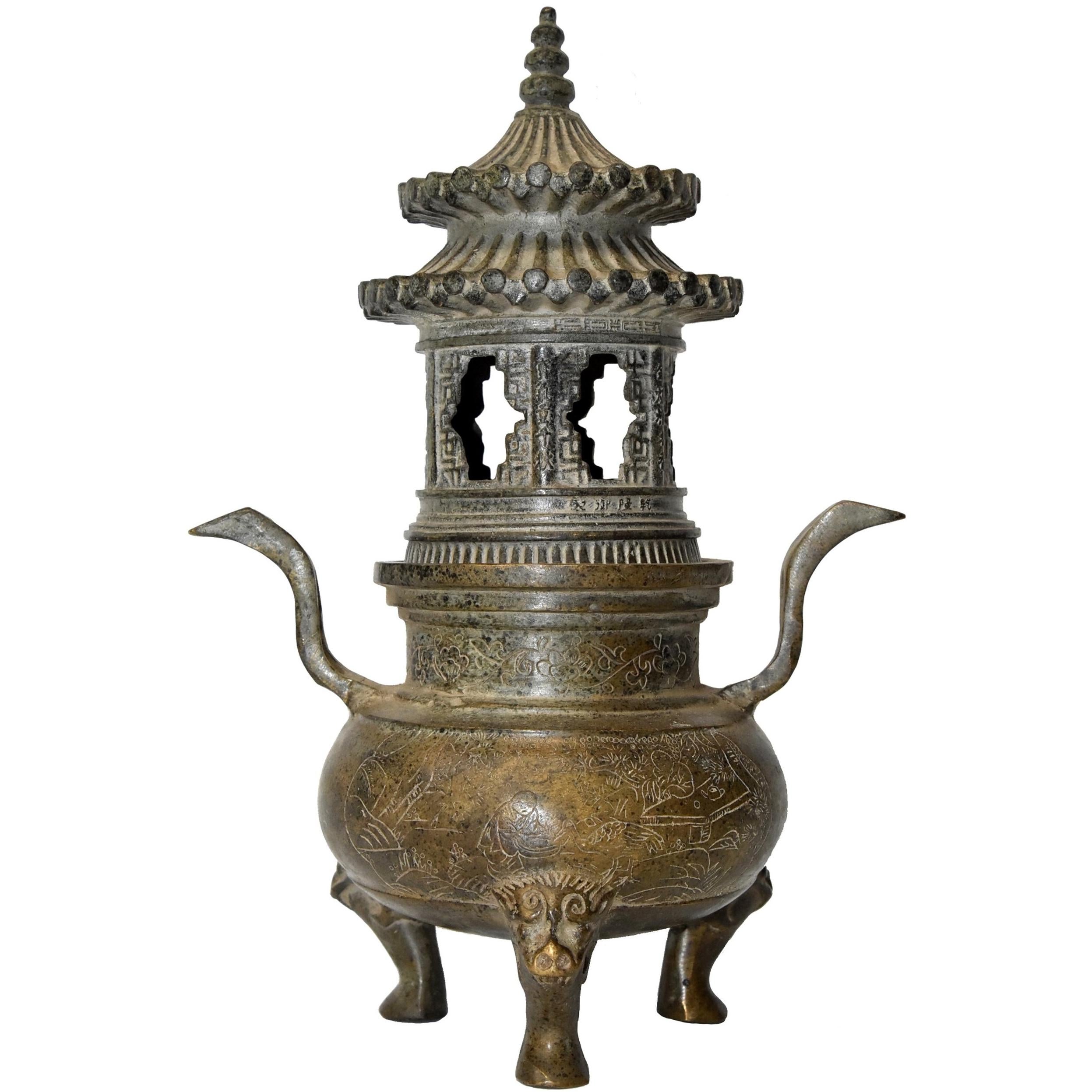 Chinese Temple Censer  For Sale