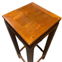 Ming Style Carved Oak Rectangular Incense Plant Stand