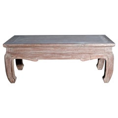 Ming Style Cerused Low Table Coffee Table 1960's