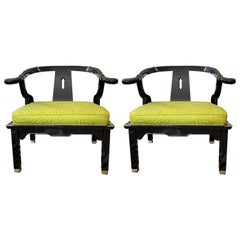 Paire de chaises de style Ming de James Mont pour Century Furniture