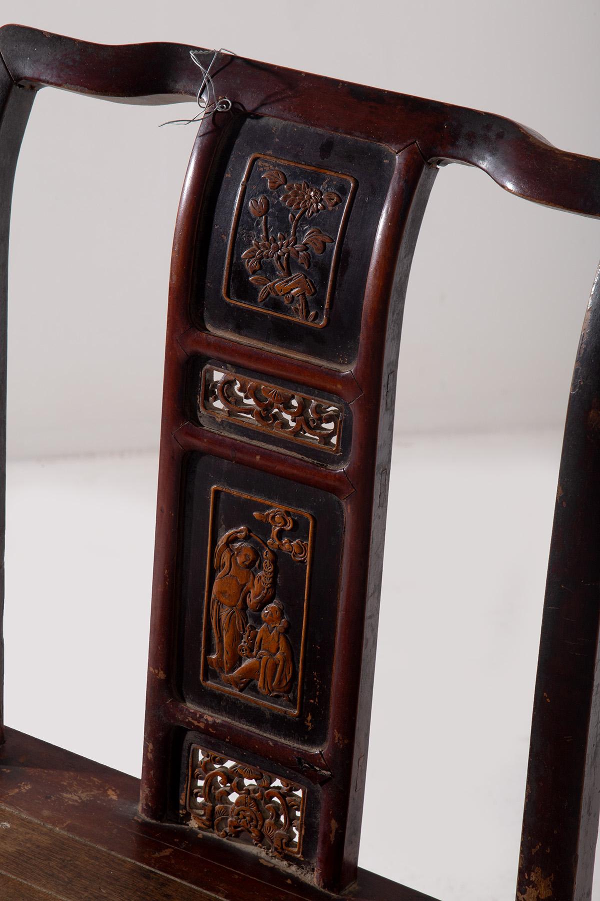 19th Century Chaise chinoise de style Ming en vente