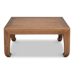 Ming Style Coffee Table in Warm Brown Pine