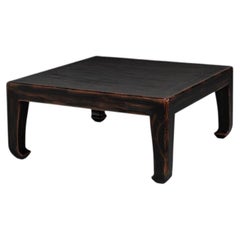 Ming Style Ebonized Pine Coffee Table