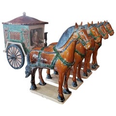 Ming Style Horses and Carriage