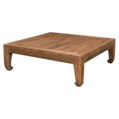 Ming Style Square Coffee Table in Tan Reclaimed Pine
