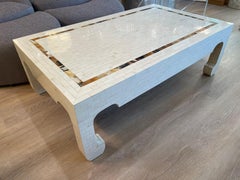 Ming Style Tessallated Stone and Horn Cocktail Coffee Table