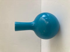 Ming Style Turquoise Small Porcelain Vase Mid Century