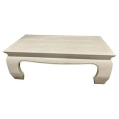 Ming-Stil Weiß Holz lackiert Couchtisch