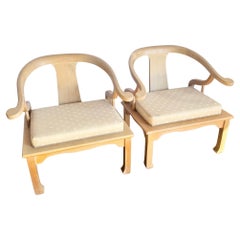 Ming Style Wooden Horseshoe Chairs by Harris Marcus Furniture - A Pair