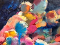 "Gamblers", Ming Wai, Original Oil on Canvas, 36x48, Color Figurative Abstract