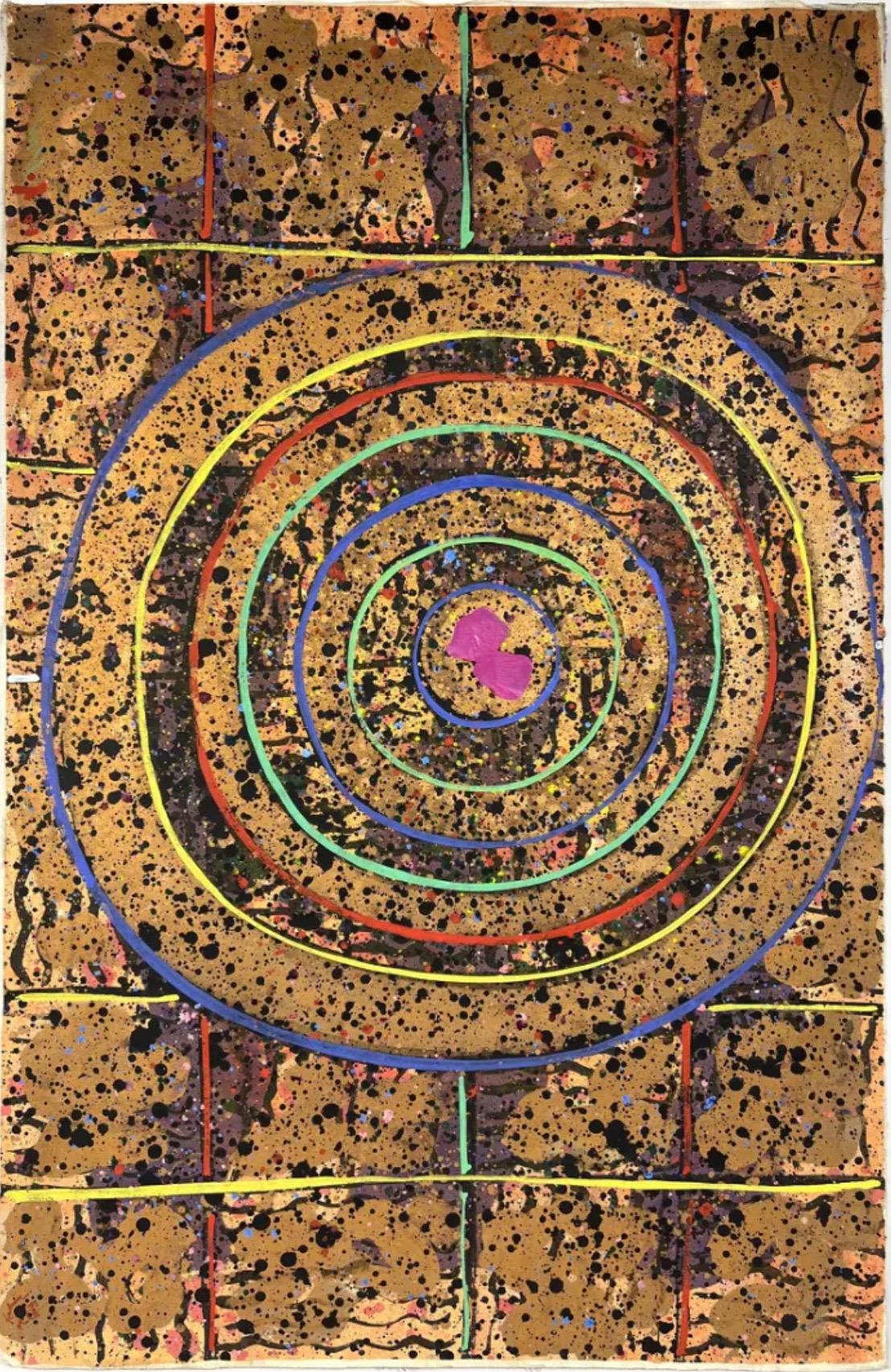 Pittura astratta espressionista cinese-americana Zen Space Scuola del colore WangMing - Painting di MIng Wang