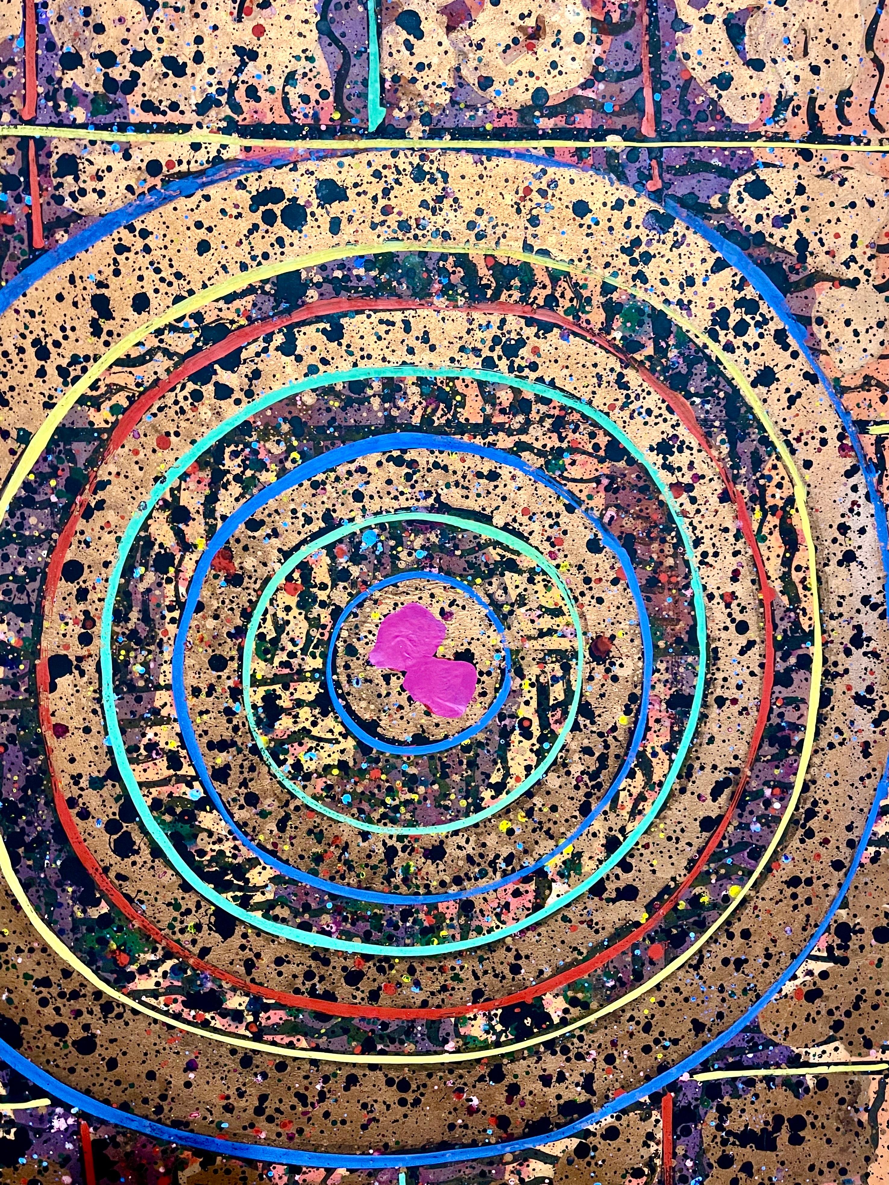 Pittura astratta espressionista cinese-americana Zen Space Scuola del colore WangMing - Abstract Painting Marrone di MIng Wang