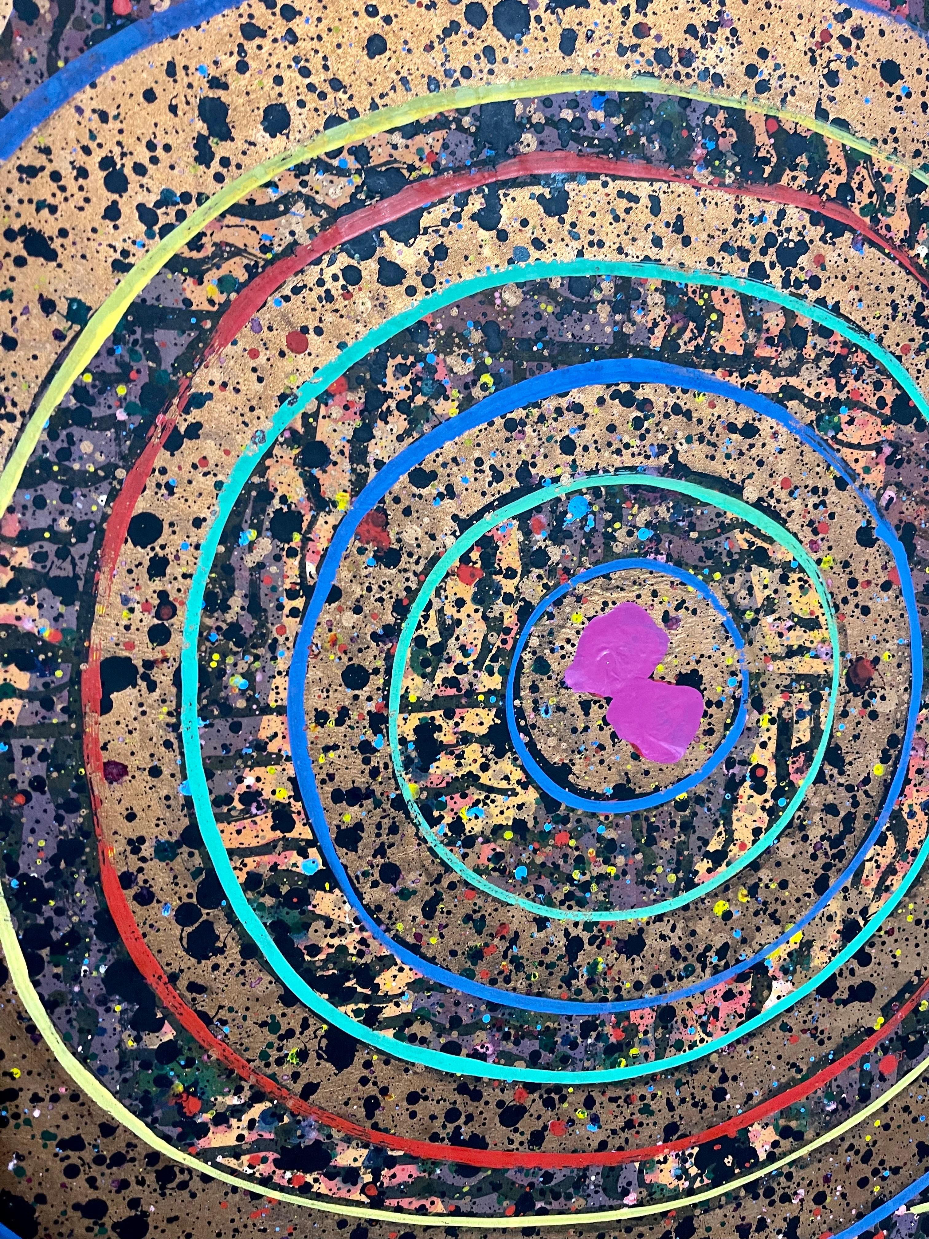 Chinese American Abstract Expressionist Zen Space Painting WangMing Color School For Sale 2