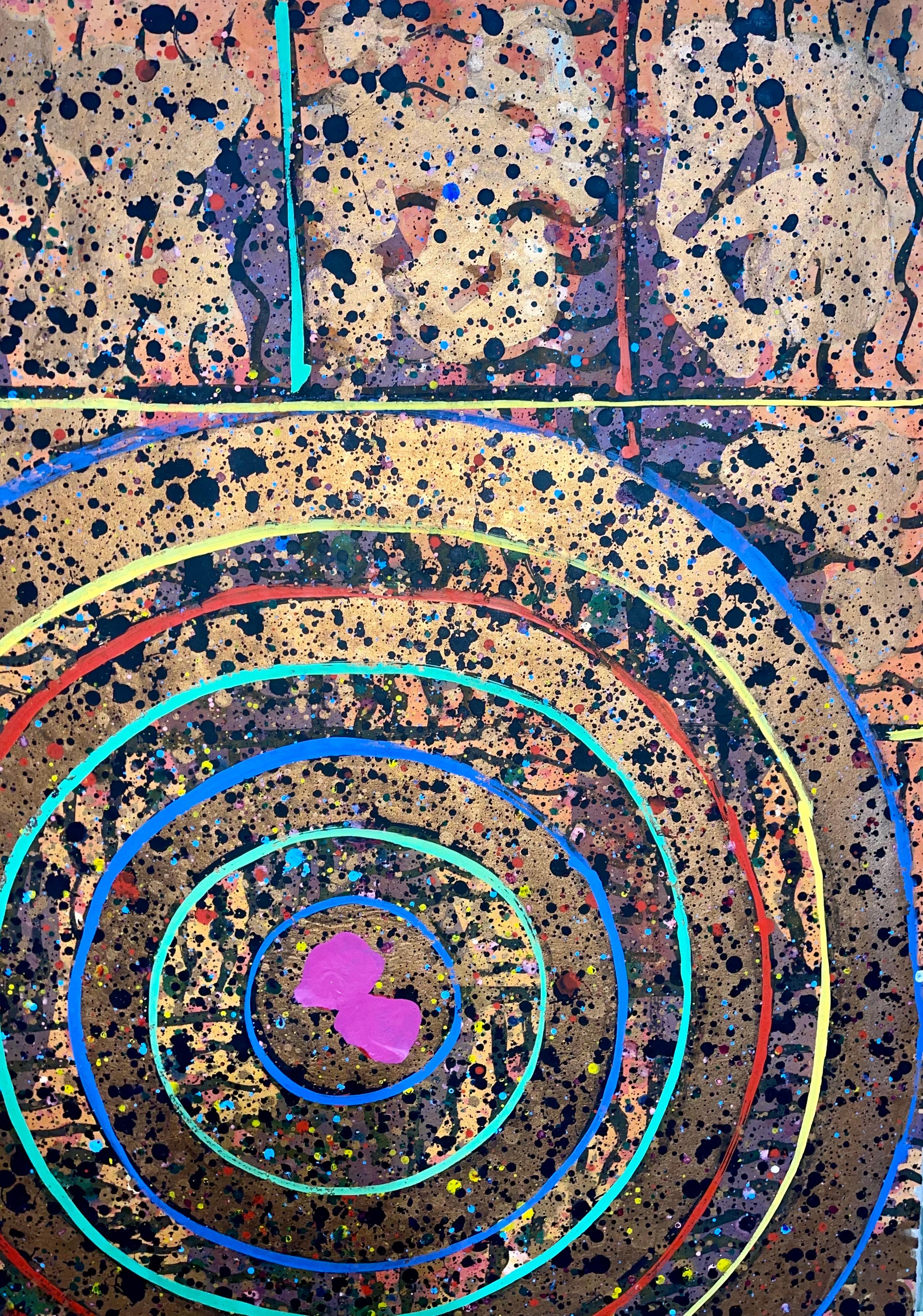 Chinese American Abstract Expressionist Zen Space Painting WangMing Color School For Sale 3