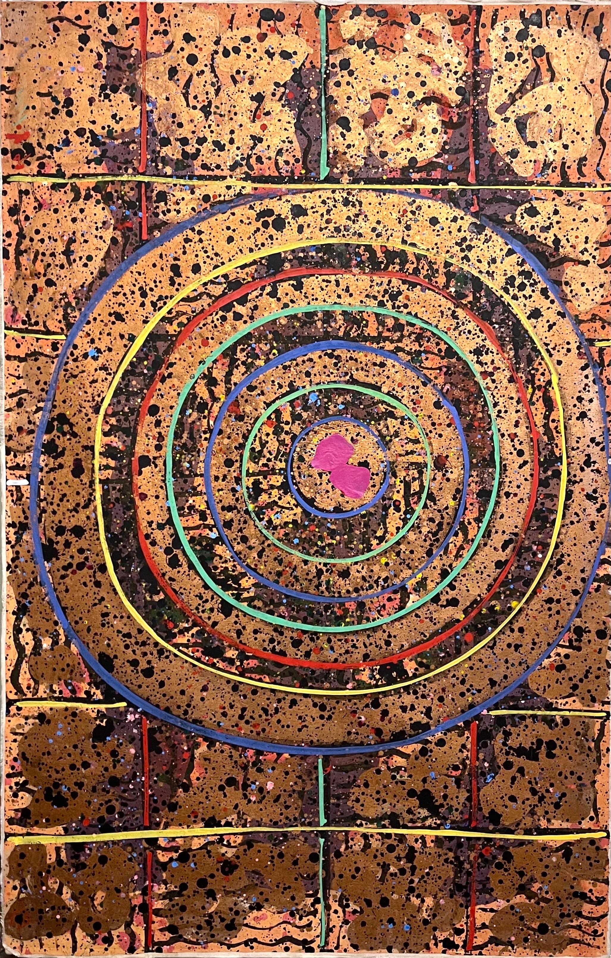 Chinesisches, amerikanisches, abstrakt-expressionistisches Zen-Raum-Gemälde der WangMing-Farbschule
