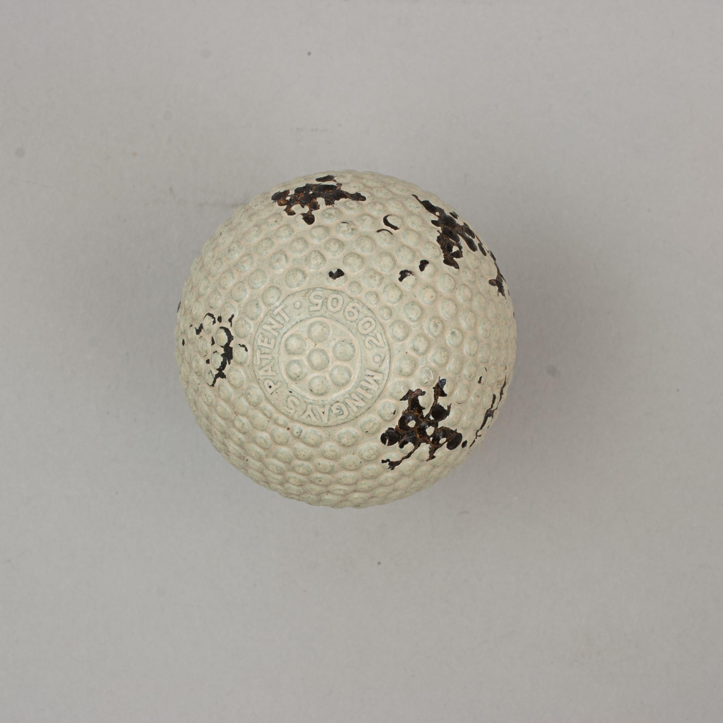Mingays Patent, Gutta Percha, Golf Ball For Sale 1
