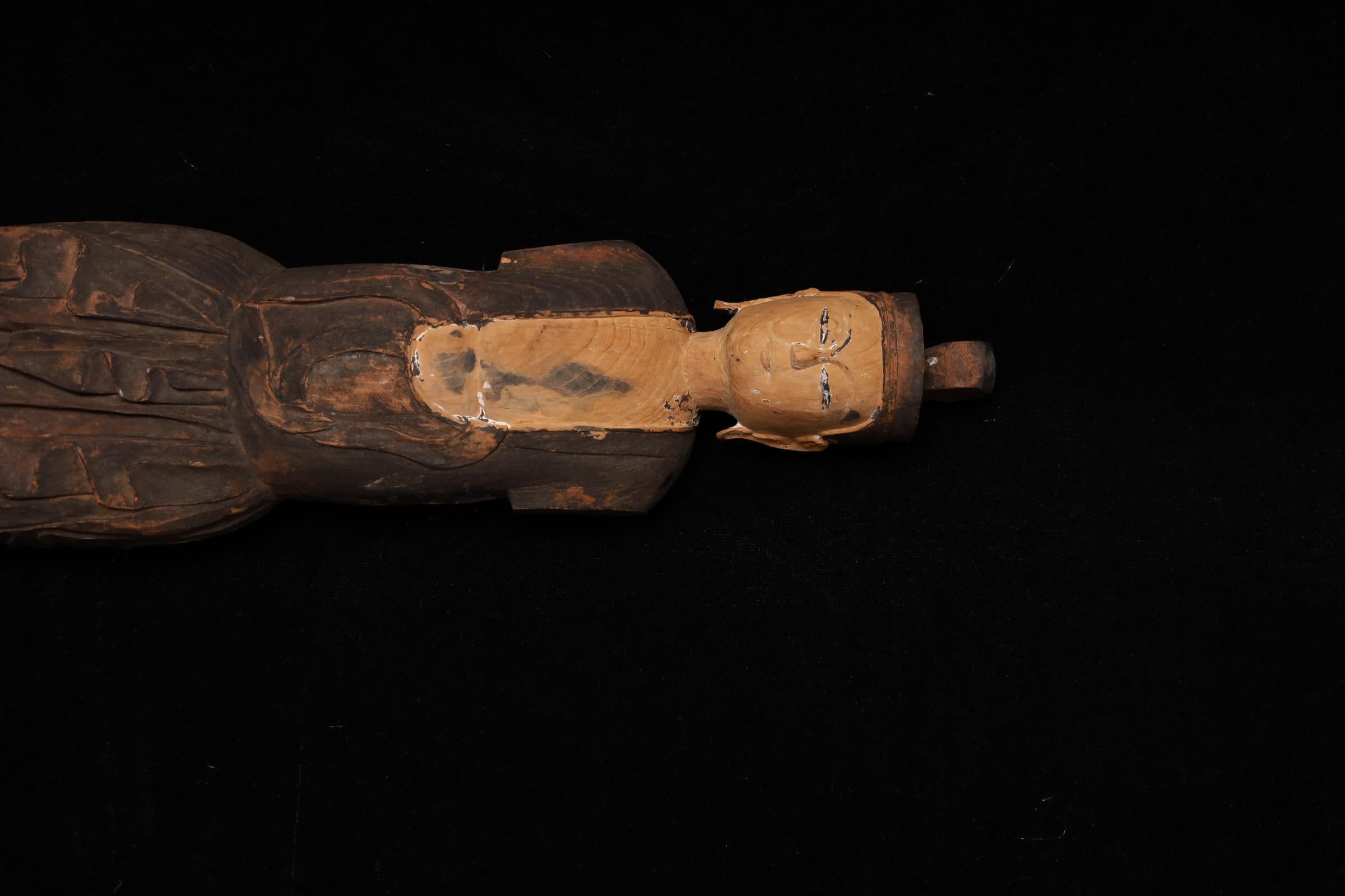 Art populaire japonais Mingei - Statue de Kannon Bosatsu, 18e siècle en vente 3