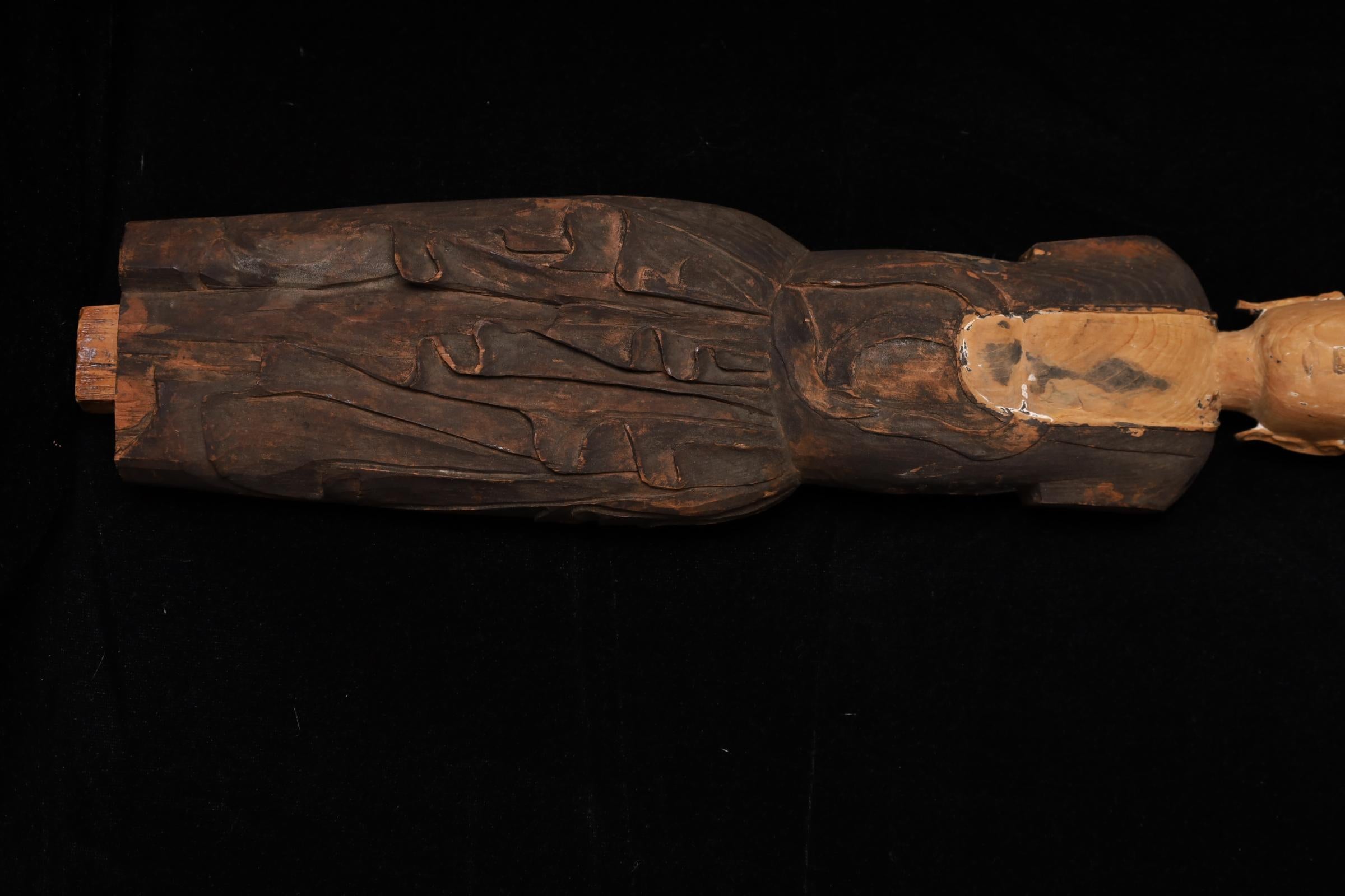 Art populaire japonais Mingei - Statue de Kannon Bosatsu, 18e siècle en vente 4