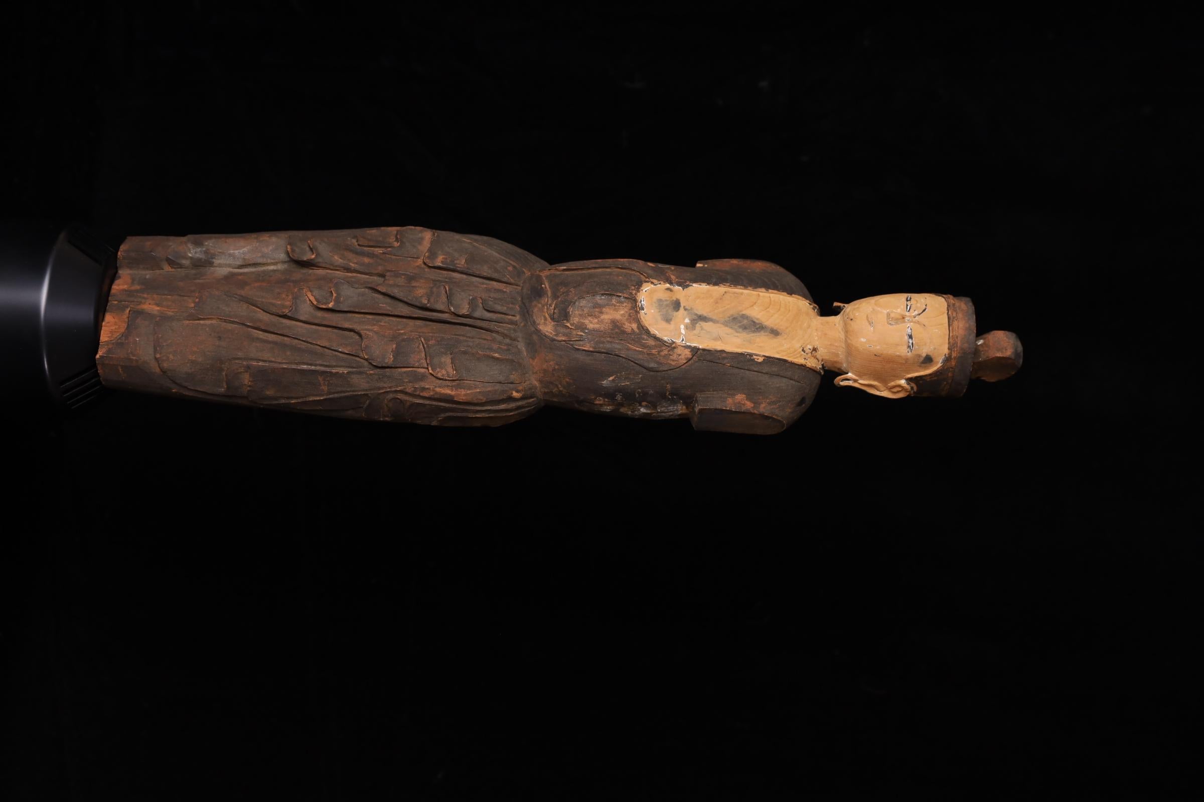 Art populaire japonais Mingei - Statue de Kannon Bosatsu, 18e siècle en vente 5