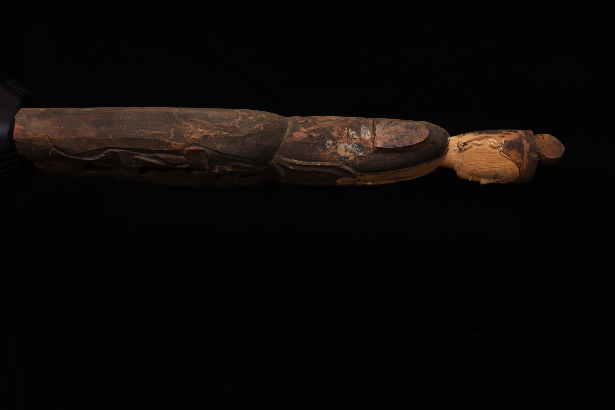 Art populaire japonais Mingei - Statue de Kannon Bosatsu, 18e siècle en vente 9